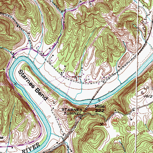 Topographic Map of Sailing Cemetery, VA