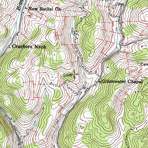 Topographic Map of Culbertson Cemetery, VA