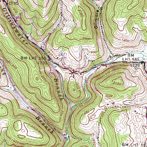 Topographic Map of Gillenwater Cemetery, VA