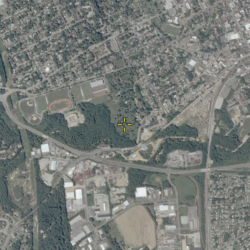 Aerial/Satellite Image of Fredericksburg National Cemetery, VA