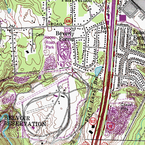 Topographic Map of Fort Belvoir Fire Department Station 464, VA