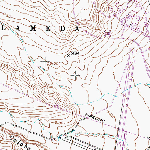 Topographic Map of Albuquerque Police Department Northwest Area Command, NM