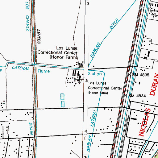 Topographic Map of Central New Mexico Correctional Facility Level I, NM