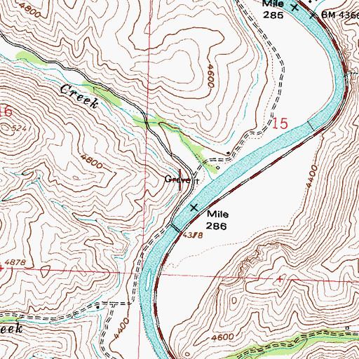 Topographic Map of Iron Creek Cemetery, ID