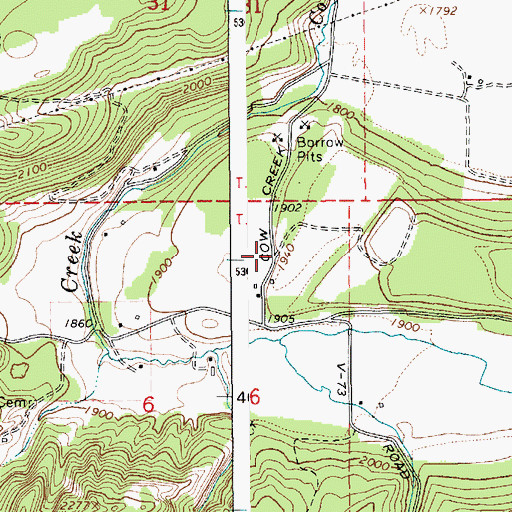 Topographic Map of Paradise Valley Fire District, ID