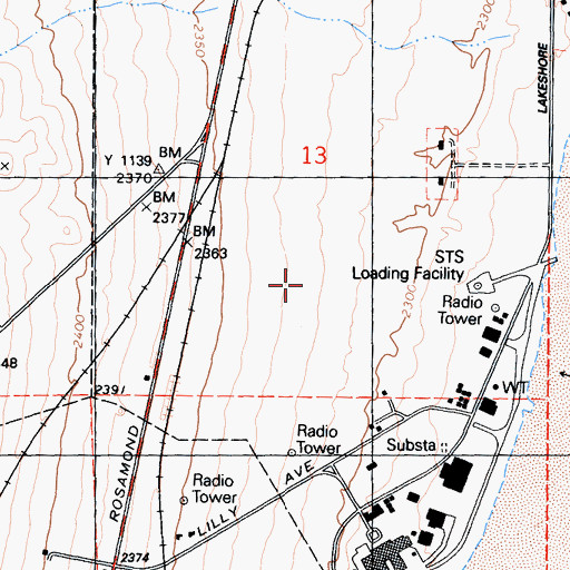 Topographic Map of Armstrong Flight Research Center, CA
