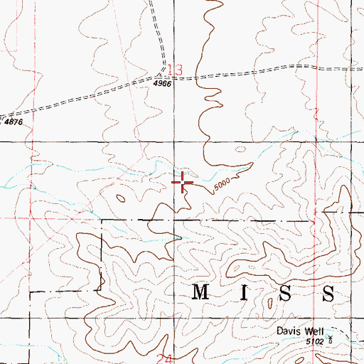 Topographic Map of White Sands Test Facility, NM