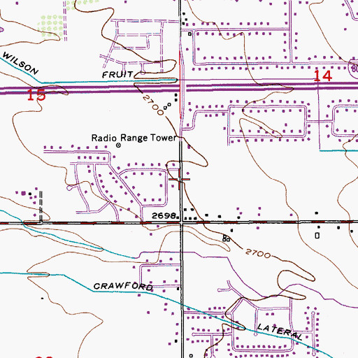 Topographic Map of Five Mile Post Office, ID