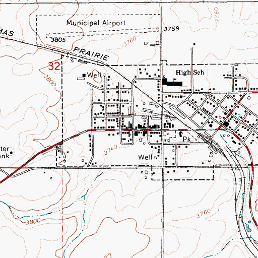 Topographic Map of Craigmont Post Office, ID