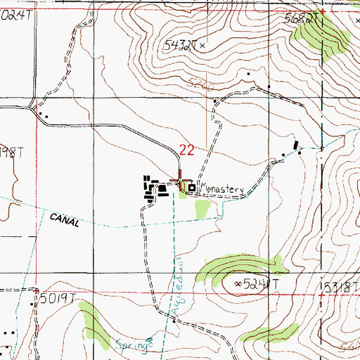 Topographic Map of Abbey of the Holy Trinity Cemetery, UT