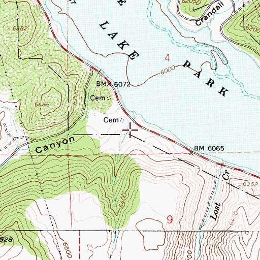 Topographic Map of Cooper - Hughes - Vickory Cemetery, UT
