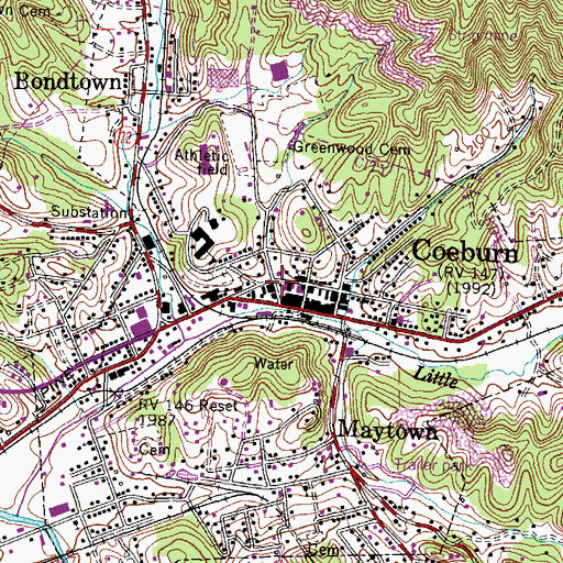 Topographic Map of Coeburn Police Department, VA