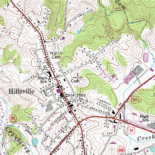 Topographic Map of Carroll County Sheriff's Office, VA