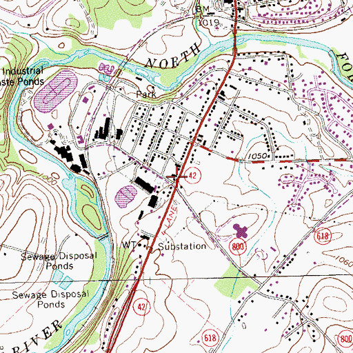 Topographic Map of Timberville Police Department, VA