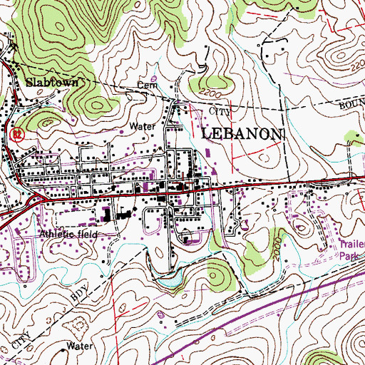 Topographic Map of Russell County Sheriff's Office, VA