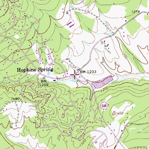 Topographic Map of Massanutten Police Department, VA