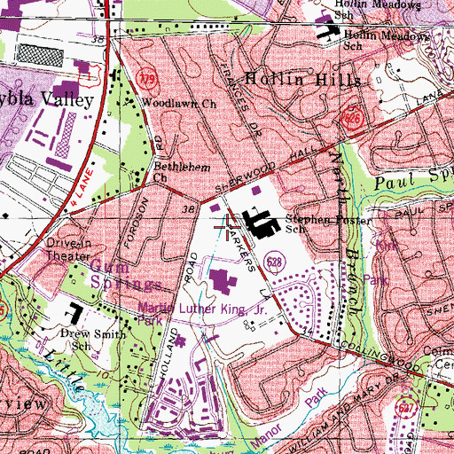 Topographic Map of Fairfax County Sheriff's Office, VA