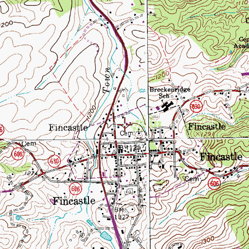 Topographic Map of Botetourt County Sheriff's Office, VA