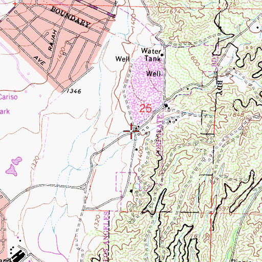 Topographic Map of El Cariso Regional Park, CA