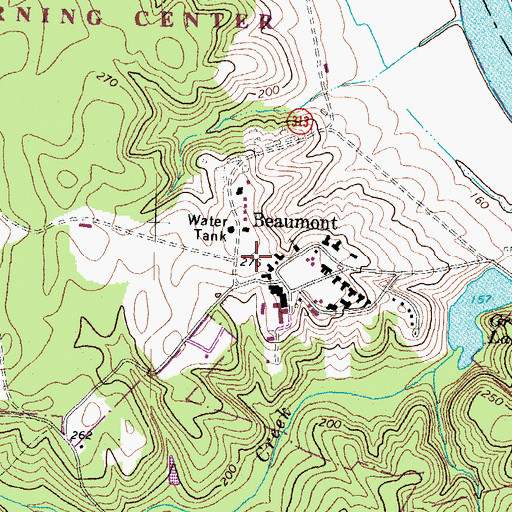 Topographic Map of Beaumont Juvenile Correction Center, VA