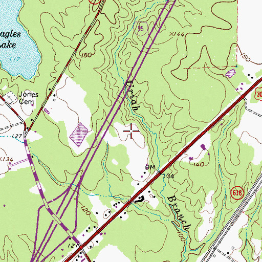 Topographic Map of Southside Regional Jail, VA