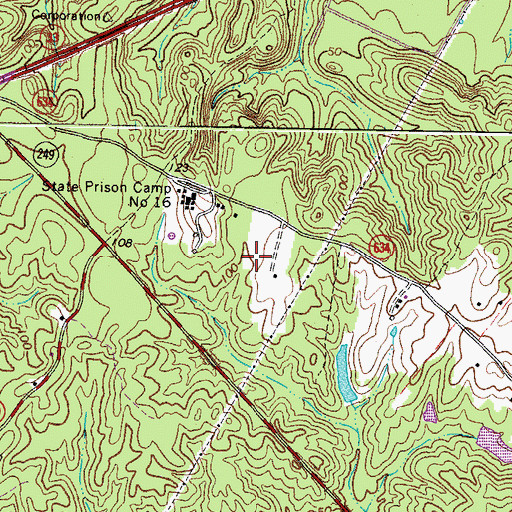 Topographic Map of Henrico County Regional Jail East, VA