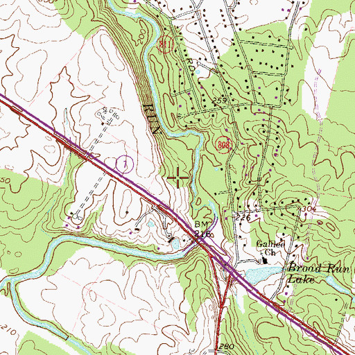 Topographic Map of Loudoun County Sheriff's Office University Station, VA