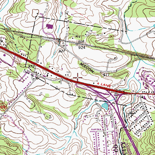 Topographic Map of Virginia State Police Division 6 Area 41 Office, VA
