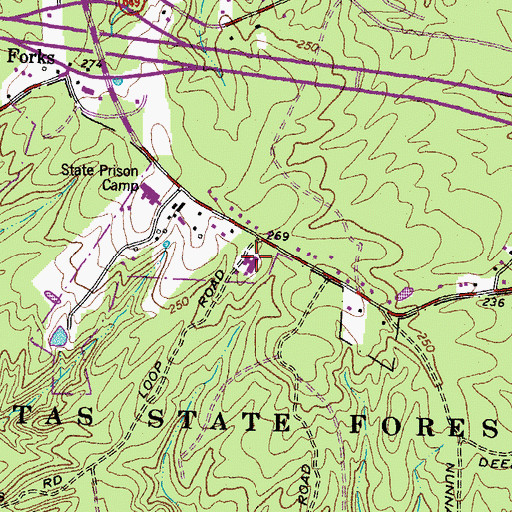 Topographic Map of Chesterfield Detention Center, VA