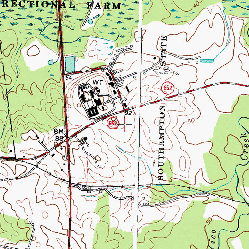 Topographic Map of Deerfield Work Center for Women, VA