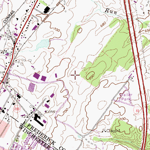 Topographic Map of Northwestern Regional Juvenile Detention Center, VA