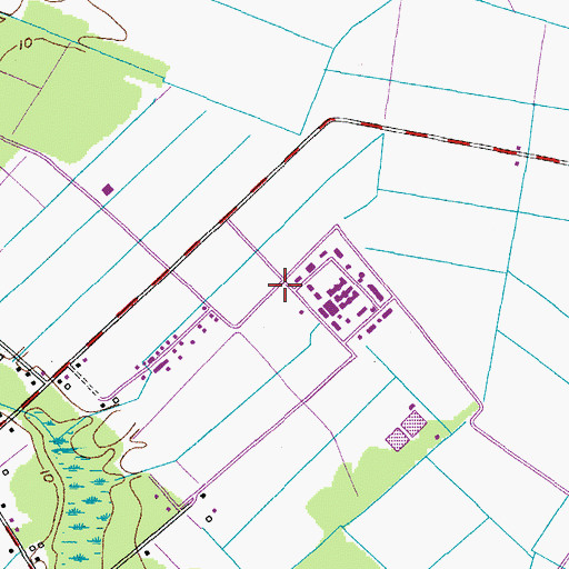 Topographic Map of Saint Brides Correctional Center, VA