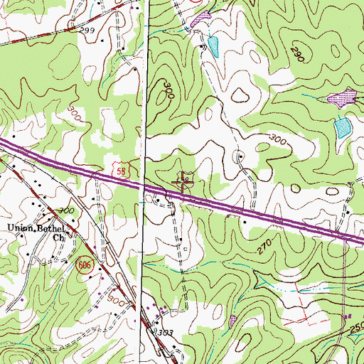 Topographic Map of Freeman Post Office, VA