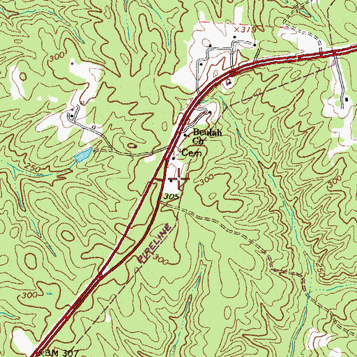 Topographic Map of Moseley Post Office, VA