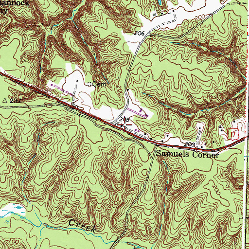 Topographic Map of Rappahannock Academy Post Office, VA