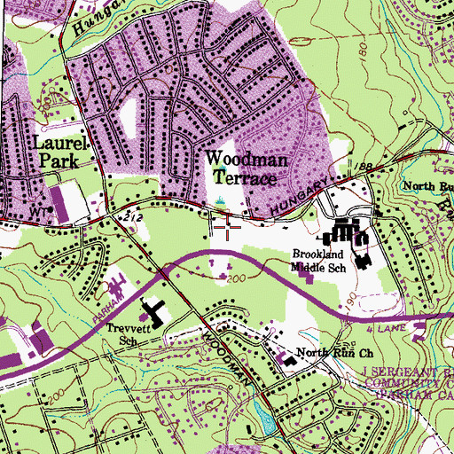 Topographic Map of Lakeside Post Office, VA