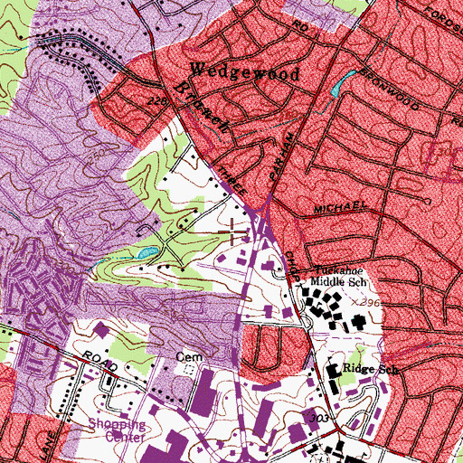 Topographic Map of Regency Post Office, VA
