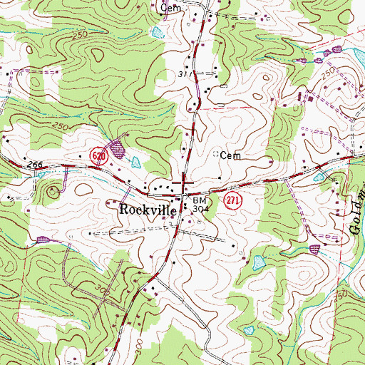 Topographic Map of Rockville Post Office, VA