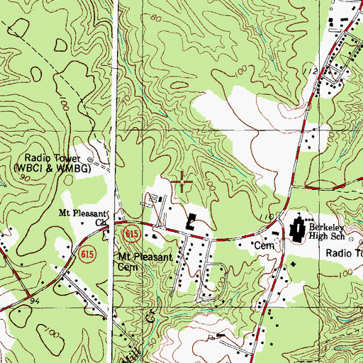 Topographic Map of Monticello Post Office, VA