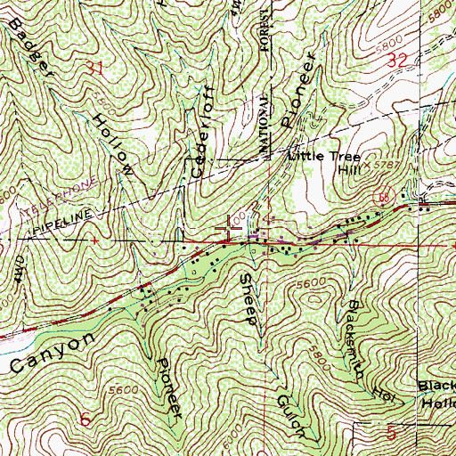 Topographic Map of Unified Fire Authority Fire Station 119 - Emigration Canyon, UT