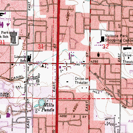 Topographic Map of Unified Fire Authority Fire Station 101 - Millcreek, UT