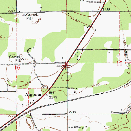 Topographic Map of Sagle Post Office, ID
