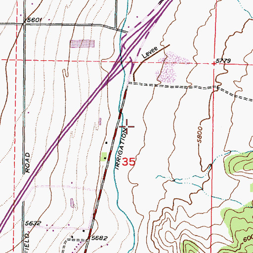 Topographic Map of Iron County Jail, UT