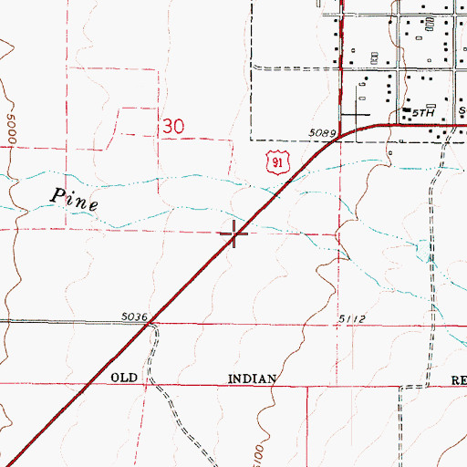 Topographic Map of Millard County Sheriff's Office, UT