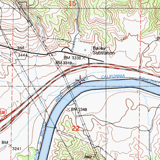 Topographic Map of Quail Lake School, CA