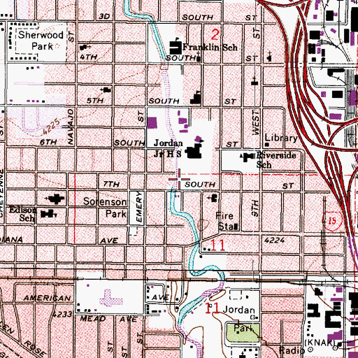 Topographic Map of Salt Lake City Police Department - Pioneer Precinct, UT