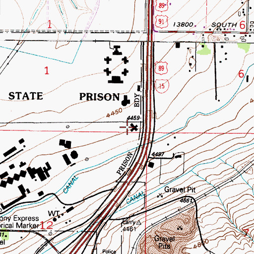 Topographic Map of Genesis Youth Center, UT