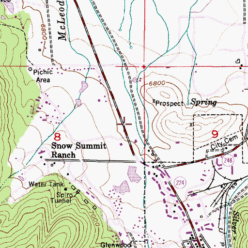 Topographic Map of Park CIty Post Office, UT