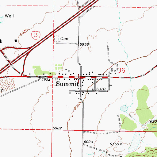 Topographic Map of Summit Post Office, UT