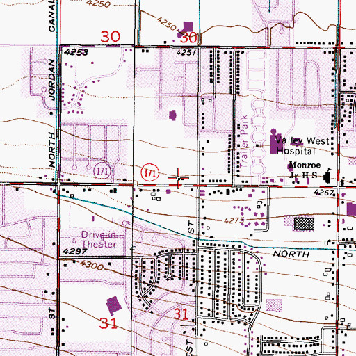 Topographic Map of West Valley Post Office, UT